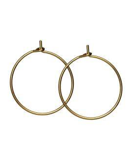Creool oorbellen - verguld - 20 mm