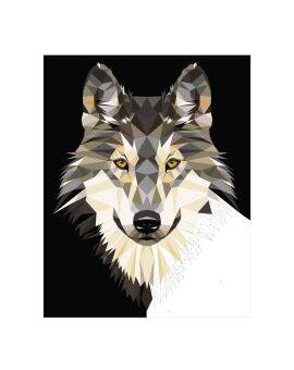 Schilderen op nummer - wolf