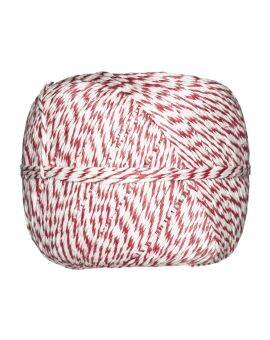 Linnen koord - 175 meter - 1,8 mm - rood/wit