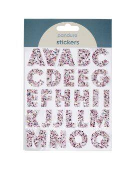 Stickers - letters - glitter roze