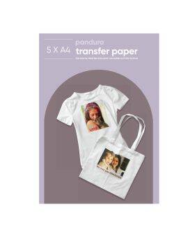 Transferpapier A4 - 5 stuks - lichte stoffen