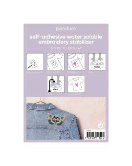 Wateroplosbaar borduurpapier - zelfklevend