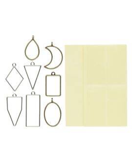 UV sieraden - metalen frames - 8 stuks