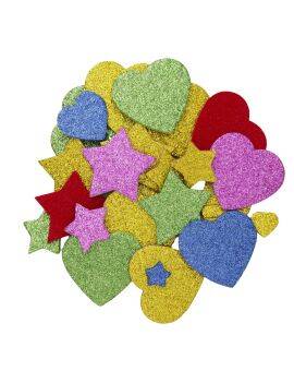 Funky Foam stickers - stars & hearts