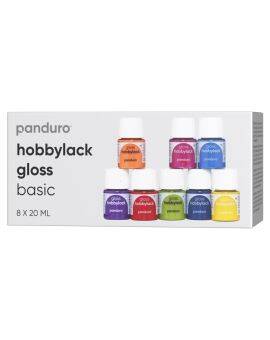 Hobbylak glans set - 8x 20 ml - basis