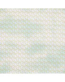 Stof katoen - 50x70 cm - groen stippen
