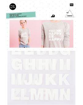 Iron-on alfabet - wit