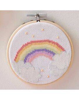 Borduurpakket mini - 10 cm - regenboog