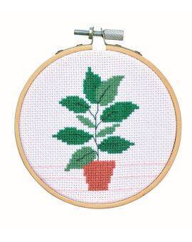 Borduurpakket mini - 10 cm - plant