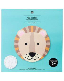 Kids schilderen op nummer set - leeuw