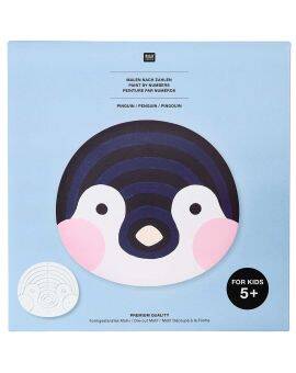 Kids schilderen op nummer set - pinguïn