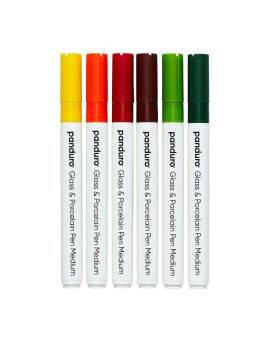 Glas- en porseleinstiften set - 6 stuks