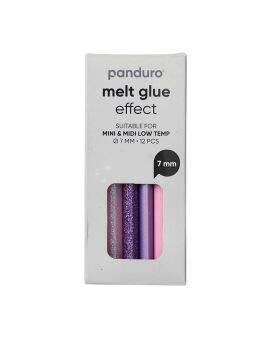 Lijmsticks voor lijmpistool - lage temperatuur - 7 mm - 12 stuks - roze & paars