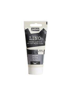 Pebeo lino verf - 80 ml - zilver