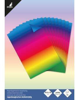 Kangaro - regenboogpapier - 22x32 cm - 10 vellen