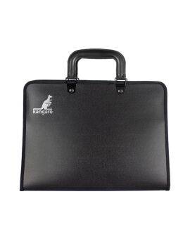 Kangaro portfoliomap - A4 - zwart met handvat