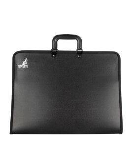 Kangaro portfoliomap - A3 - zwart met handvat