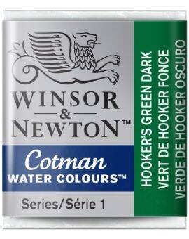W&N Cotman Watercolours - half napje - hookers green dark
