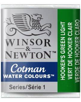 W&N Cotman Watercolours - half napje - hookers green light
