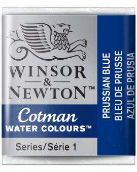 W&N Cotman Watercolours - half napje - prussian blue