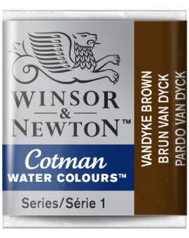 W&N Cotman Watercolours - half napje - vandyke brown