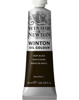 W&N Winton oil - 37 ml - ivory black