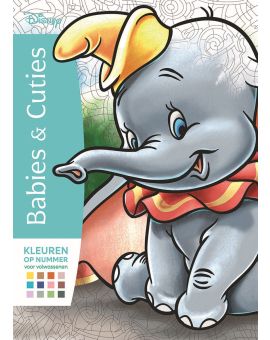 Kleurboek - Kleuren op nummer voor volwassenen - Disney Babies & Cuties