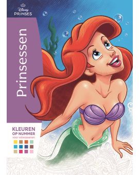 Kleurboek - Kleuren op nummer voor volwassenen - Disney Prinsessen