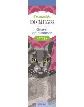 Kleurboek - boekenleggers - kleuren op nummer - katten