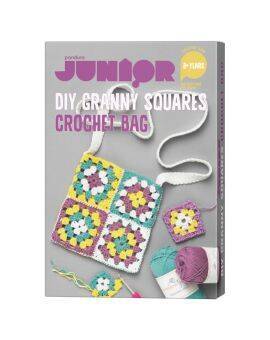 Panduro Junior DIY kit - Granny Squares Crochet Bag