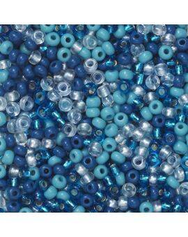 Rocailles - 9/0 - mix blauw