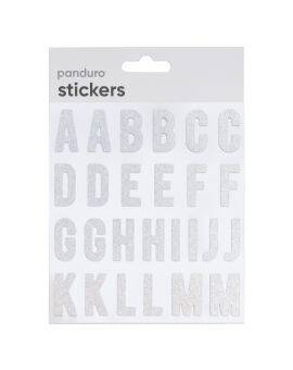 Stickers - letters - glitter zilver