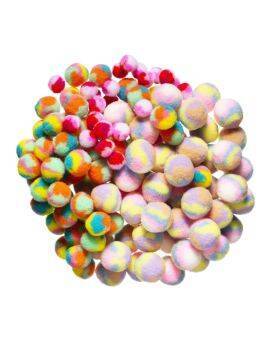 Pompons - 150 stuks - multicolor