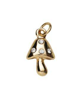Charm Series hanger - paddenstoel goudkleurig