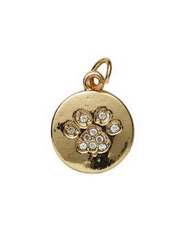 Charm Series hanger - pootafdruk goudkleurig