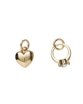 Charm Series hangers - hart/ring goudkleurig
