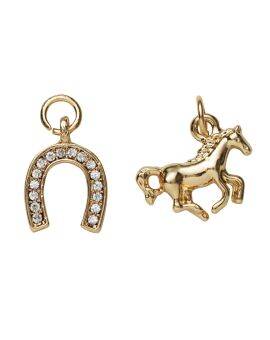 Charm Series hangers - hoefijzer/paard goudkleurig