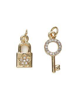 Charm Series hangers - slot/sleutel goudkleurig