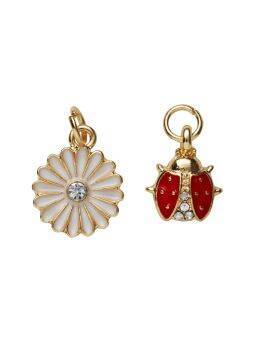Charm Series hangers - bloem/kever goudkleurig