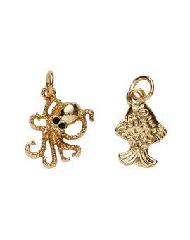 Charm Series hangers - octopus/vis goudkleurig