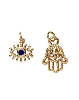 Charm Series hangers - oog/hand goudkleurig