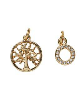 Charm Series hangers - boom/cirkel goudkleurig