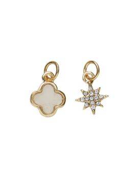 Charm Series hangers - bloem/ster goudkleurig