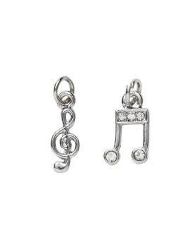 Charm Series hangers - G-sleutel/muzieknoot zilverkleurig