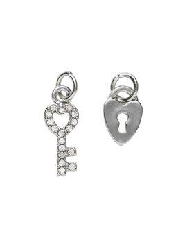 Charm Series hangers - sleutel/slot zilverkleurig