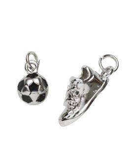 Charm Series hangers - voetbal/schoen zilverkleurig