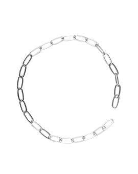 Charm Series ketting pilvorm - 18 cm - zilverkleurig