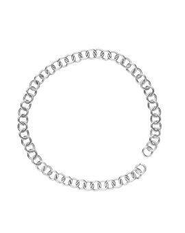 Charm Series ketting rond - 18 cm - zilverkleurig