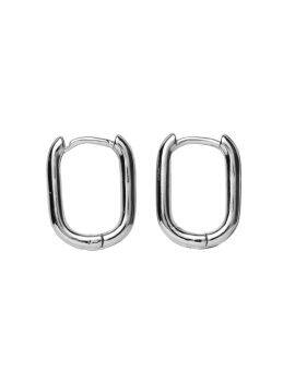 Charm Series oorbellen ovaal - zilverkleurig