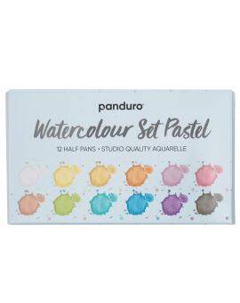 Panduro set aquarelverf - 12 kleuren - pastel